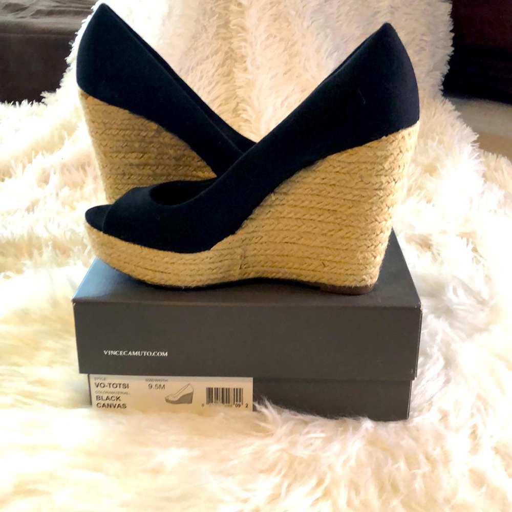 Woman’s size 9 1/2 Vince Camuto black espadrilles